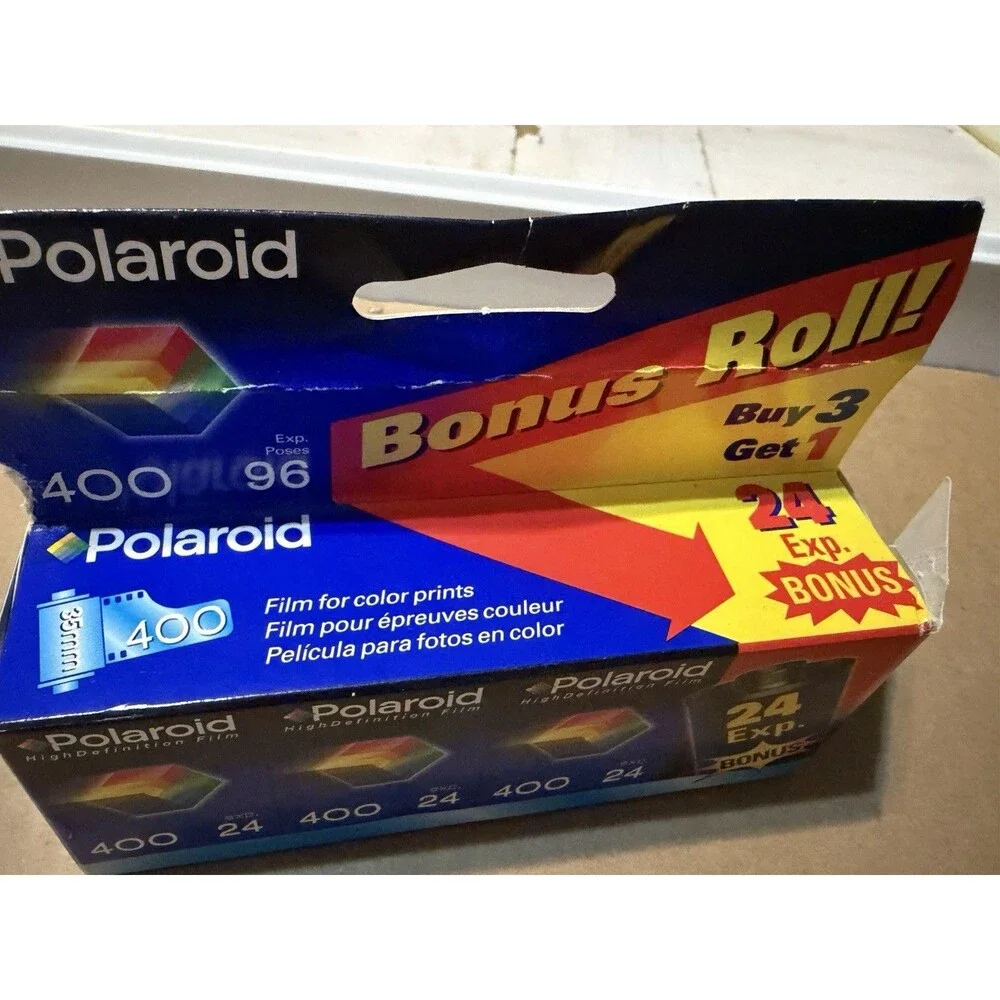 Vtg Polaroid 400 35mm Film 96 Exposures 3 Rolls of 24- 1/4used Exp 9/2003